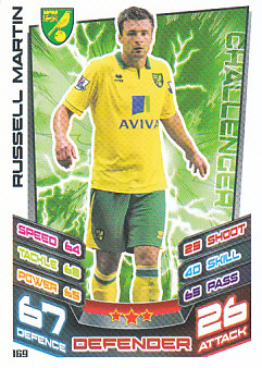 Russell Martin Norwich City 2012/13 Topps Match Attax #169b